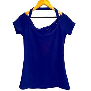 Blue bebe top in blue size L